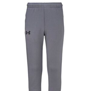 NWT Under Armour Boys Athletic fit Fleece Joggers Dark Grey Sized Youth Medium